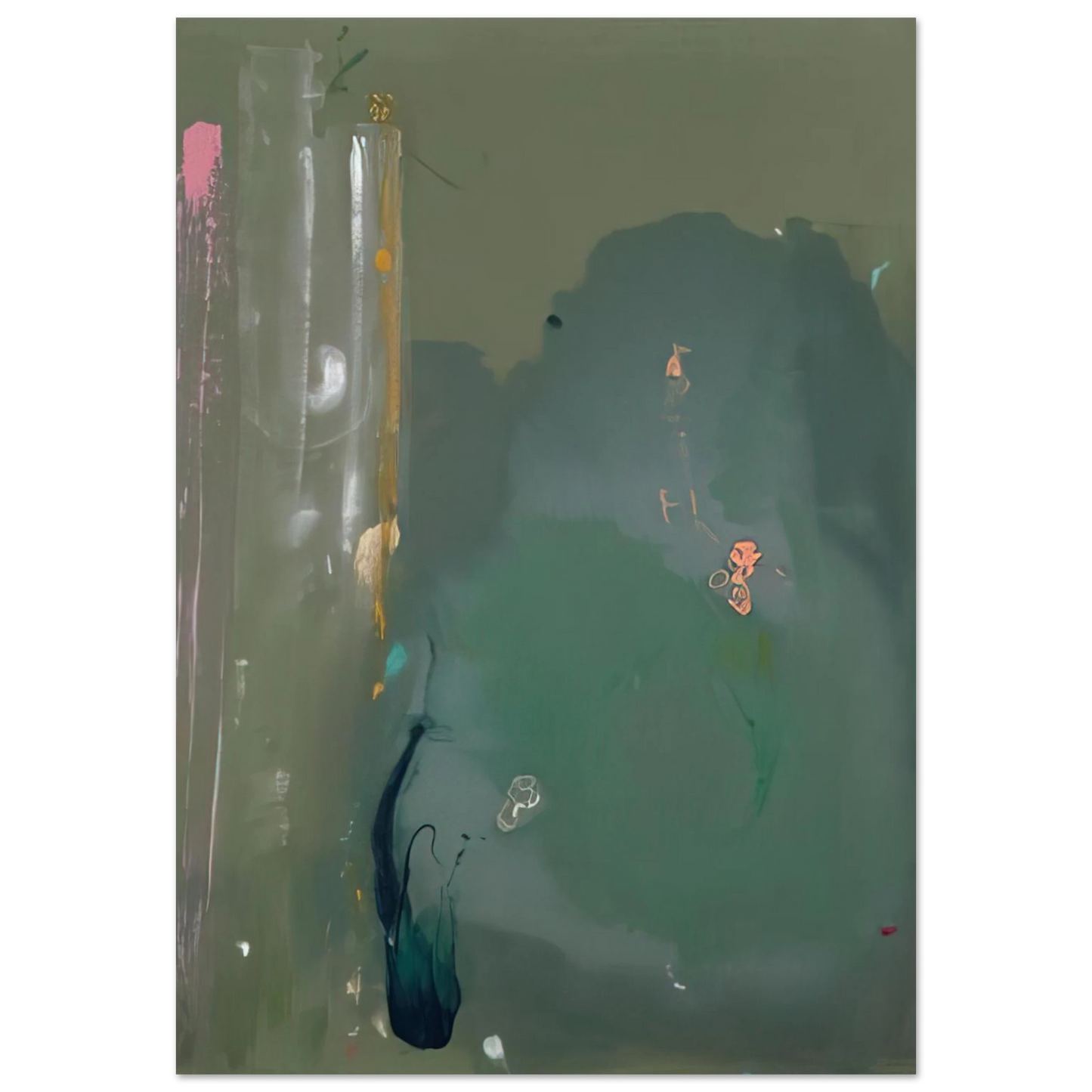 Helen Frankenthaler - CÃ´te d Argent - 1980 Wall art - A3 (29.7 x 42  cm) - Premium Wooden Framed Poster With Fine Art Paper - White frame