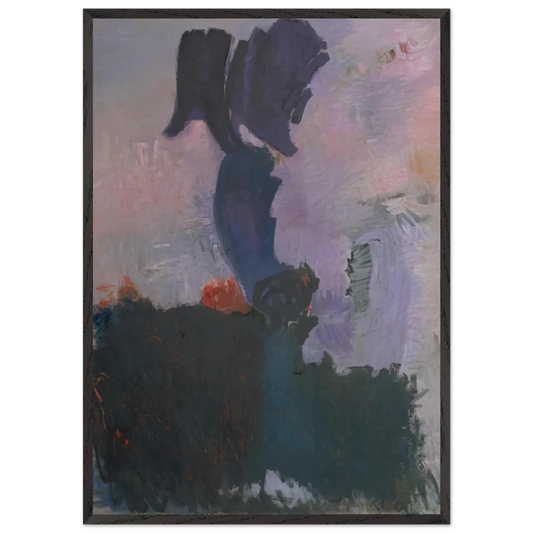 Embroidered Halo - 1958 - Adja Yunkers Framed Art Print – Black Wooden Frame - Default Title - -Framed Art Print