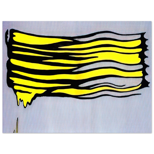 Roy Lichtenstein - YELLOW BRUSHSTROKE II 1965 Fine Art Poster - Default Title