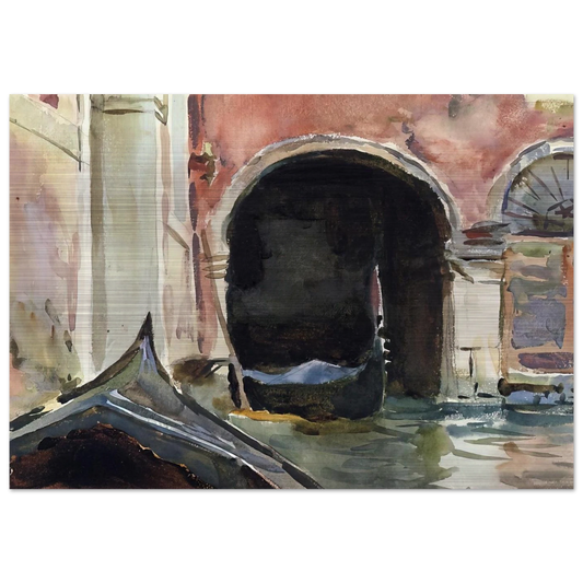 Venetian Canal - John Singer Sargent Brushed Aluminum Print - 70x100 cm / 28x40 inches | John Singer Sargent Aluminum Print | John Singer Sargent Prints