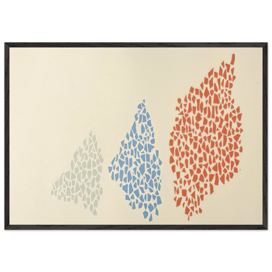 Red Blue and Grey - Post-Painterly Abstraction - Robert Goodnough Framed Art Print – Black Wooden Frame - Default Title - -Framed Art Print