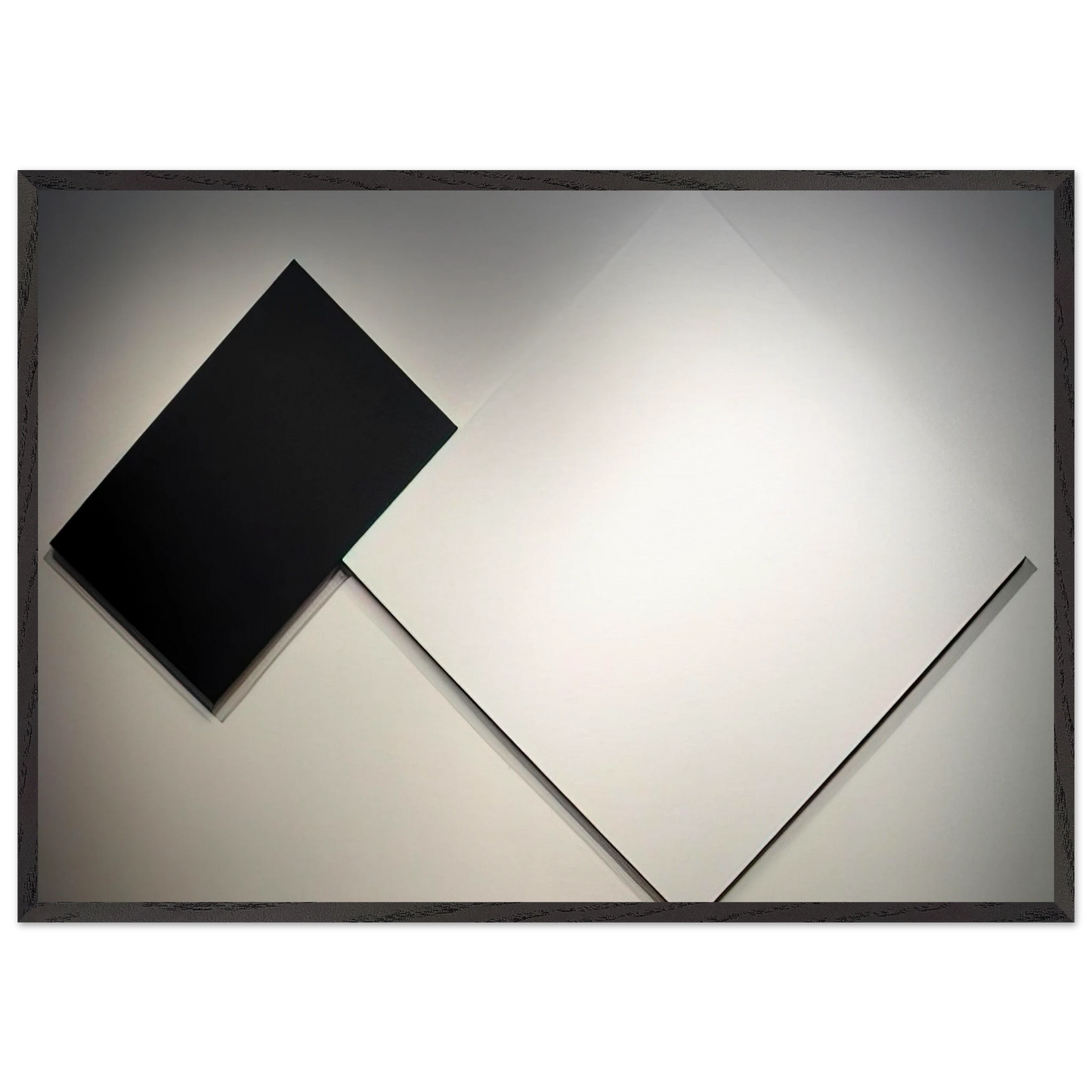 White Black - Ellsworth Kelly Framed Art Print – Black Wooden Frame - Default Title - -Framed Art Print