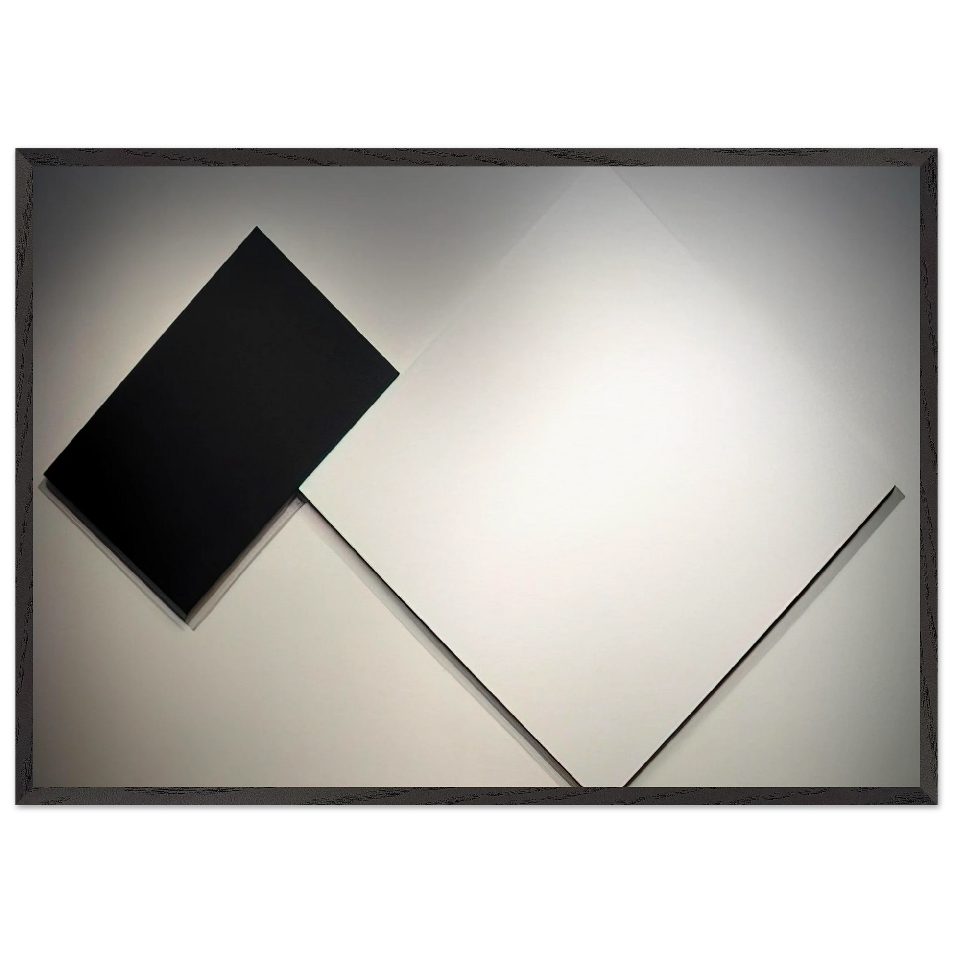 White Black - Ellsworth Kelly Framed Art Print – Black Wooden Frame - Default Title - -Framed Art Print