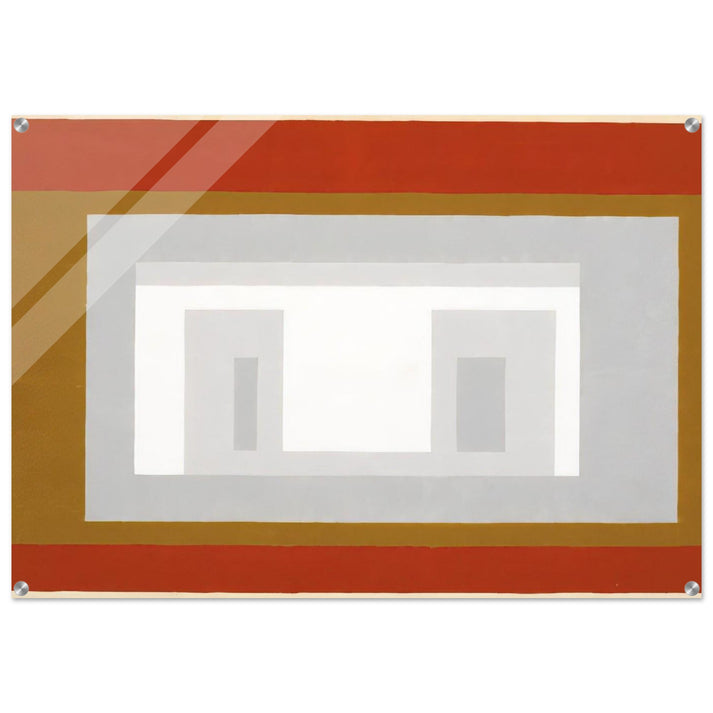 VARIANT ADOBE SETTLED 1954 - Josef Albers Acrylic Print - 70x100 cm / 28x40″ inches | Josef Albers Wall Art | Josef Albers Prints