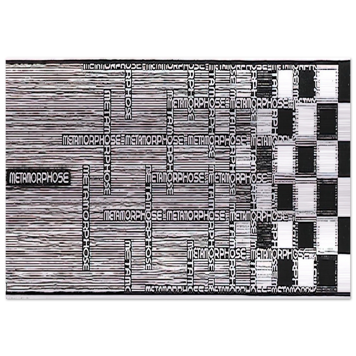 METAMORPHOSIS II EXCERPT 1 - MC Escher Brushed Aluminum Print - 70x100 cm / 28x40 inches | MC Escher Aluminum Print | MC Escher Prints