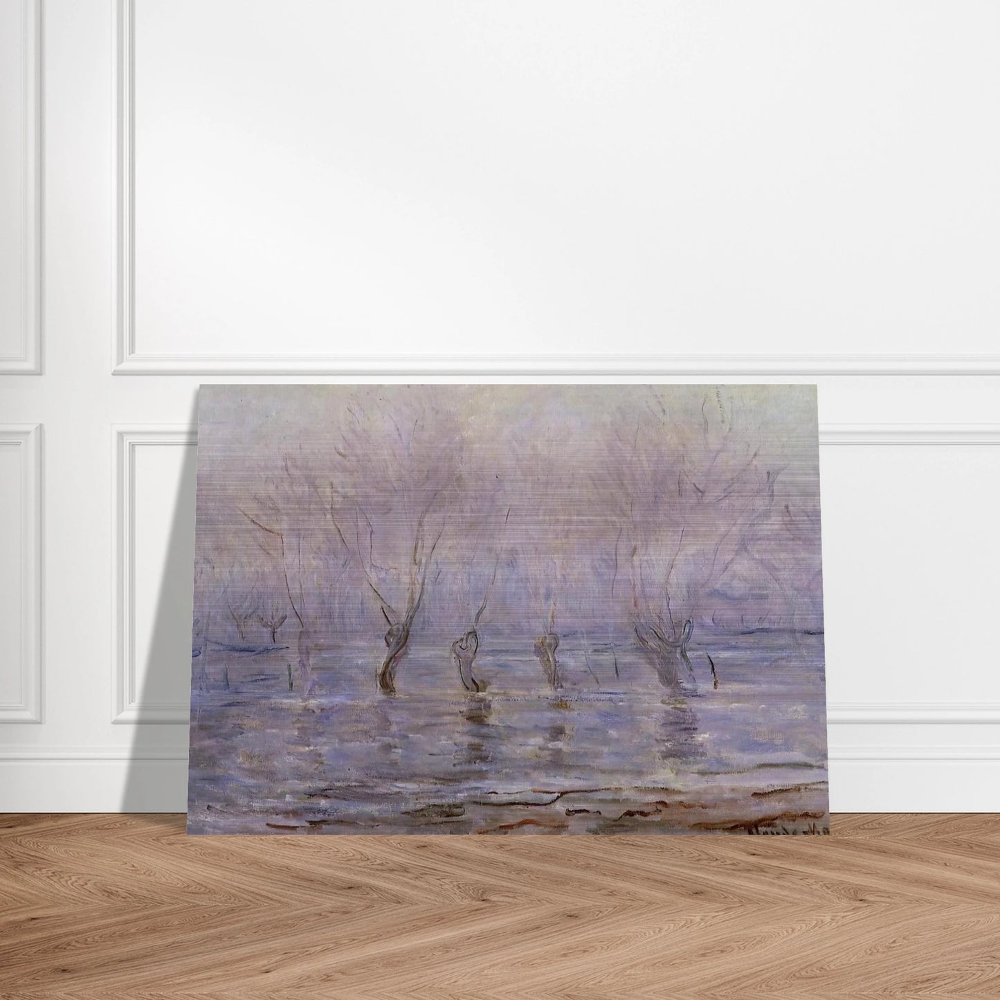 Flood at Giverny - claude monet Brushed Aluminum Print - 70x100 cm / 28x40 inches | claude monet Aluminum Print | claude monet Prints