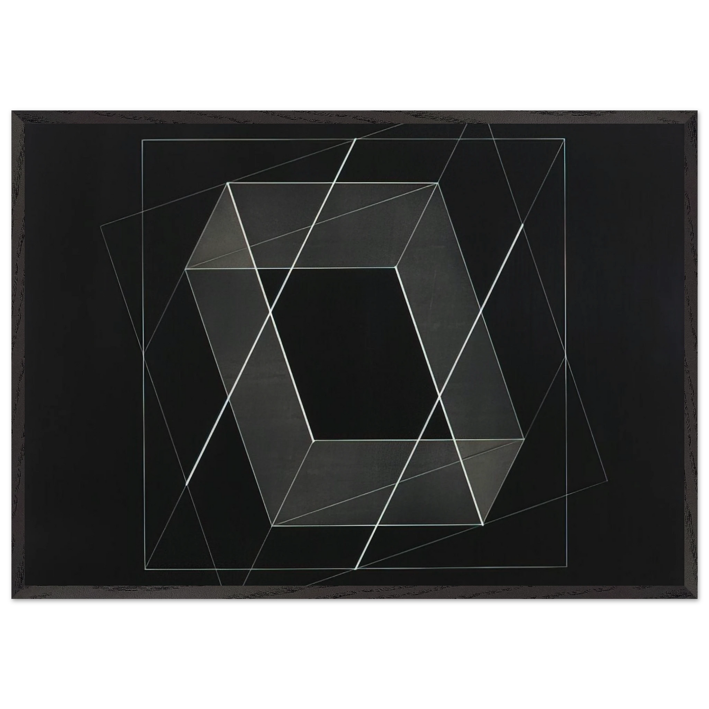 F NO 13 MULTI MOBILE 1952 - Josef Albers Framed Art Print – Black Wooden Frame - Default Title - -Framed Art Print