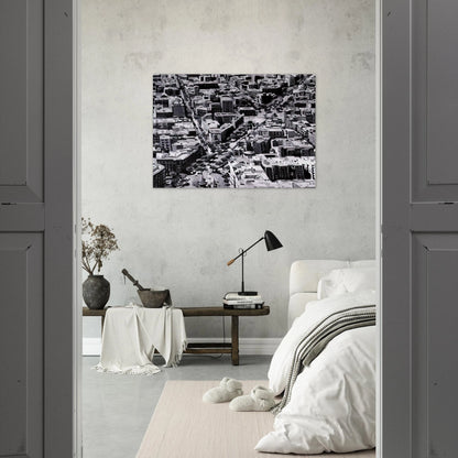 TOWNSCAPE MADRID - Gerhard Richter Brushed Aluminum Print - 70x100 cm / 28x40 inches | Gerhard Richter Aluminum Print | Gerhard Richter Prints