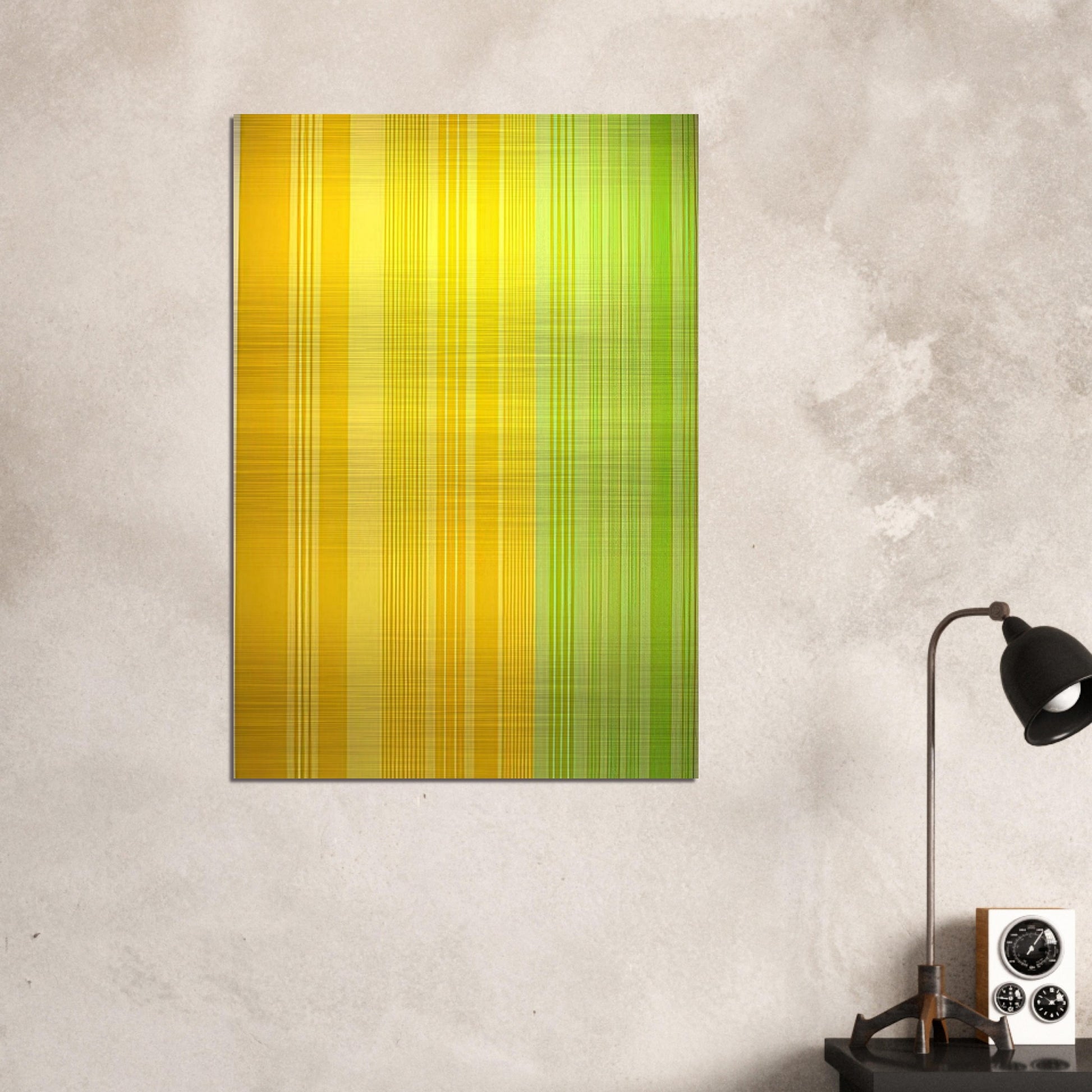 Lime-Lemon - 1970 - Gene Davis Brushed Aluminum Print - 70x100 cm / 28x40 inches | Gene Davis Aluminum Print | Gene Davis Prints