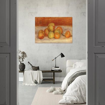 Apples and Manderines - Pierre-Auguste Renoir Brushed Aluminum Print - 70x100 cm / 28x40 inches | Pierre-Auguste Renoir Aluminum Print | Pierre-Auguste Renoir Prints