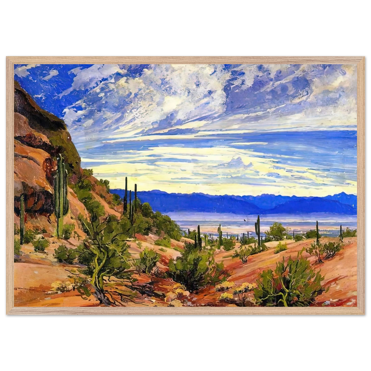 Maynard Dixon - WASHOE WICKIUP 1919 Wall art - 15x20 cm / 6x8 Inches - Premium Wooden Framed Poster With Fine Art Paper - White frame