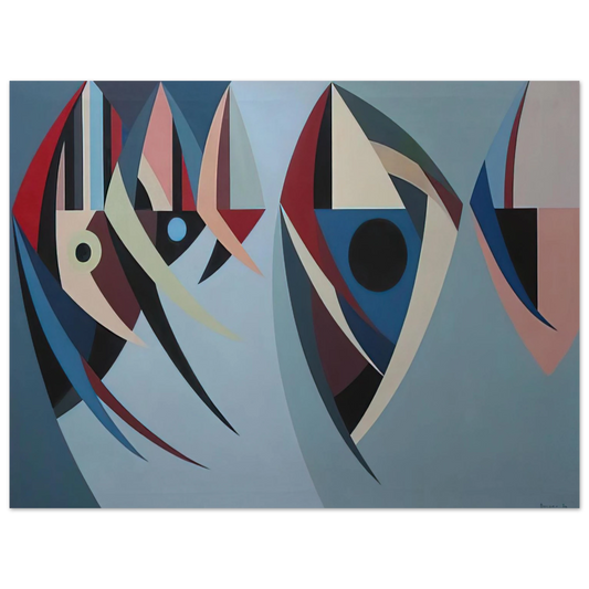 Karl Benjamin - Untitled - 1956 Fine Art Poster - Default Title
