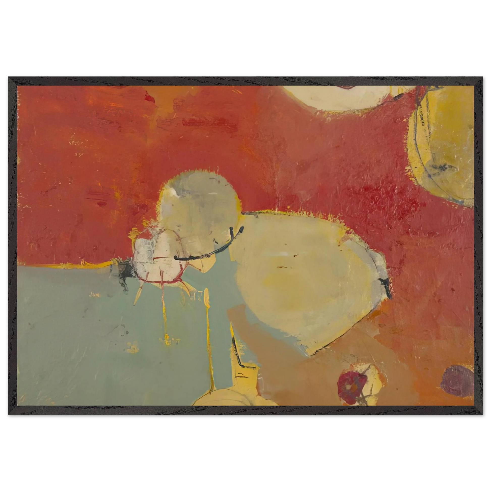 Untitled 2 Sausalito - Richard Diebenkorn Framed Art Print – Black Wooden Frame - Default Title - -Framed Art Print