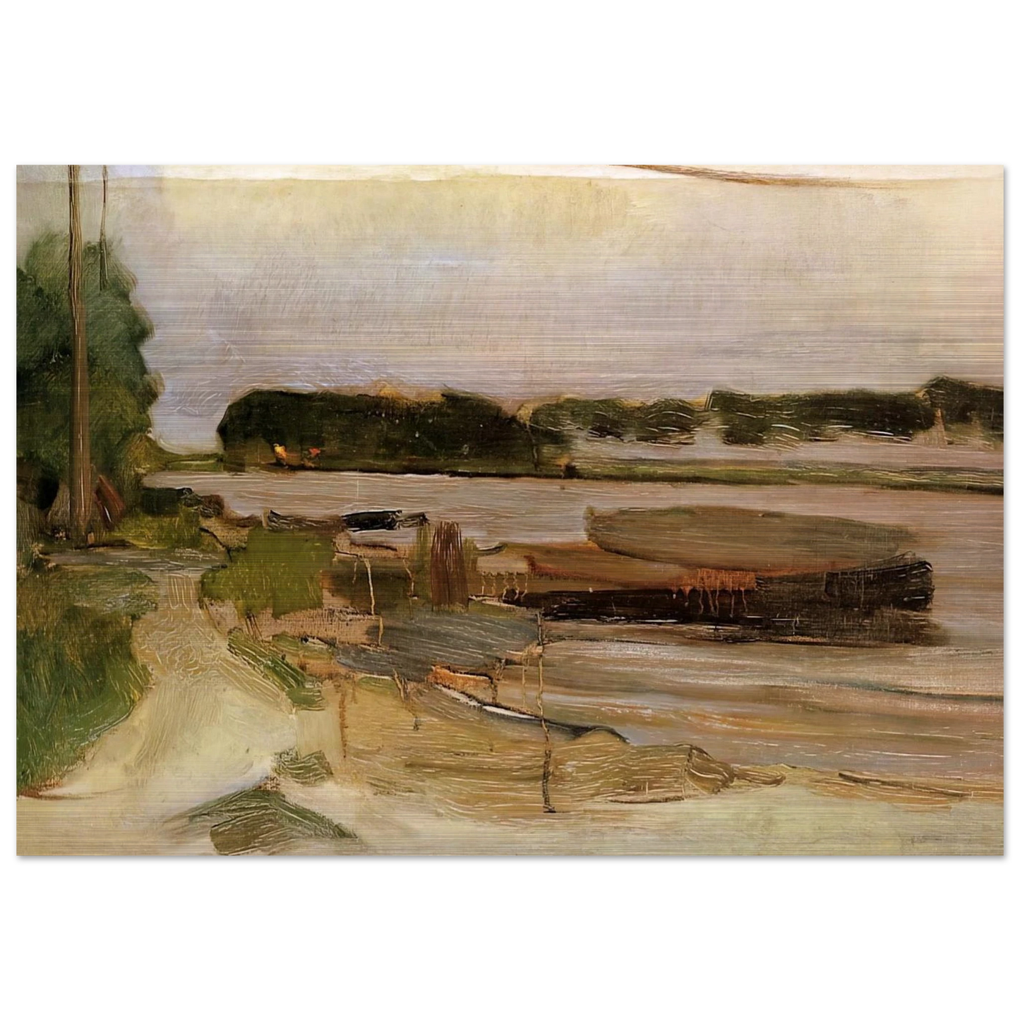 At the Amstel Sun - Piet Mondrian Brushed Aluminum Print - 70x100 cm / 28x40 inches | Piet Mondrian Aluminum Print | Piet Mondrian Prints