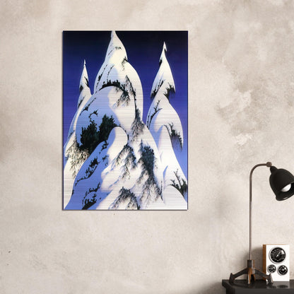 Snow Trees - Eyvind Earle Brushed Aluminum Print - 70x100 cm / 28x40 inches | Eyvind Earle Aluminum Print | Eyvind Earle Prints