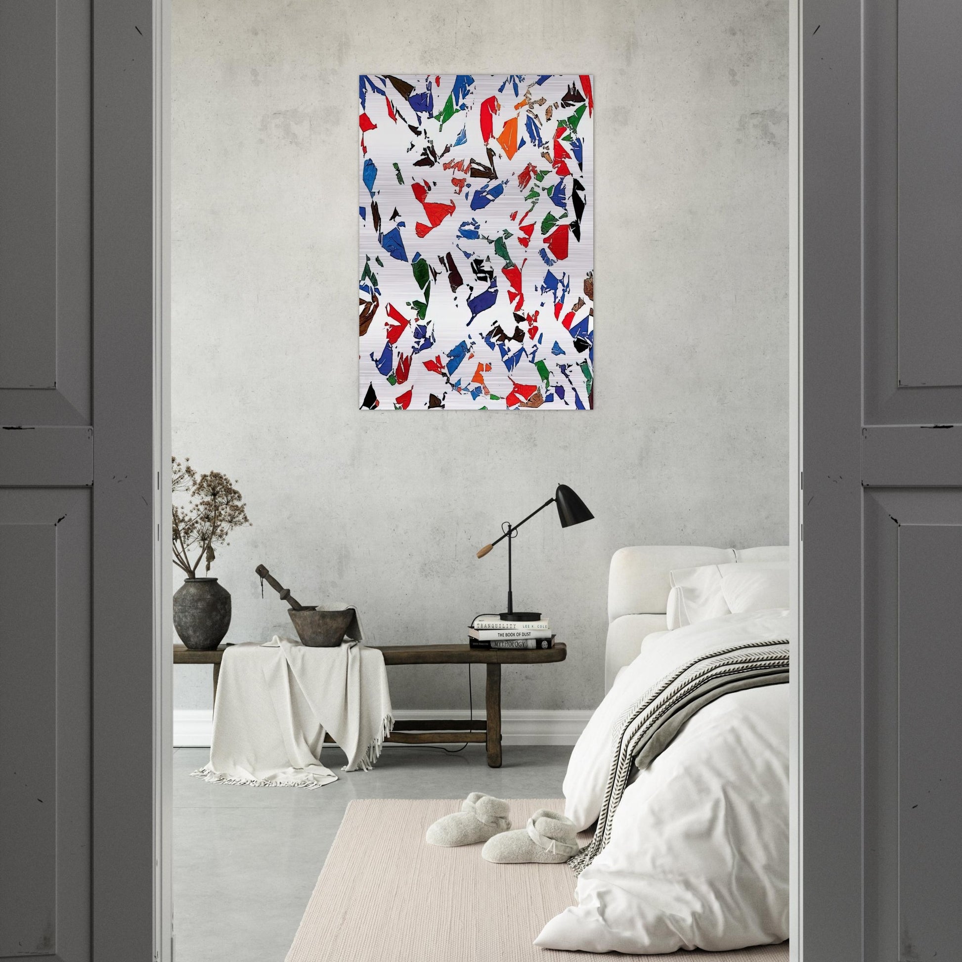 Blancs - 1973 - Simon Hantai Brushed Aluminum Print - 70x100 cm / 28x40 inches | Simon Hantai Aluminum Print | Simon Hantai Prints