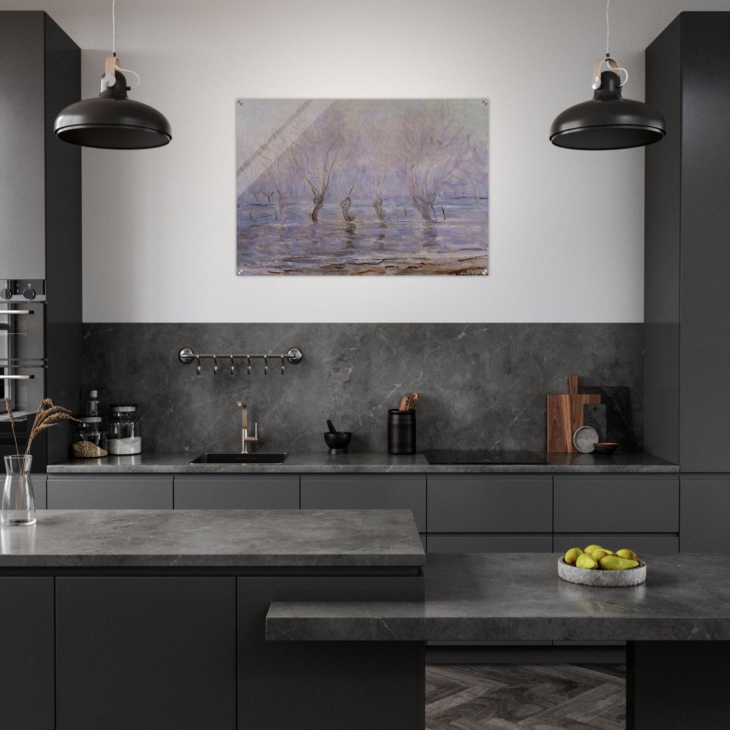 Flood at Giverny - claude monet Acrylic Print - 70x100 cm / 28x40″ inches