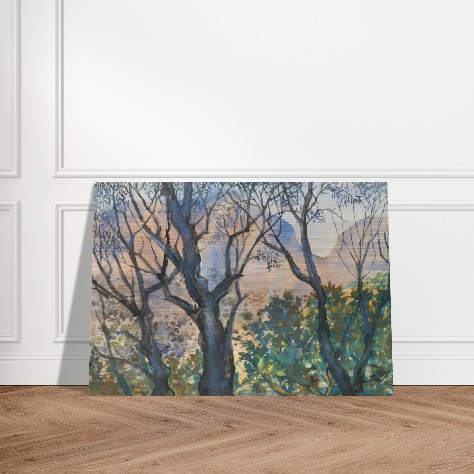 Pink Light - Post-Impressionism - Natalia Goncharova Brushed Aluminum Print - 70x100 cm / 28x40 inches | Natalia Goncharova Aluminum Print | Natalia Goncharova Prints