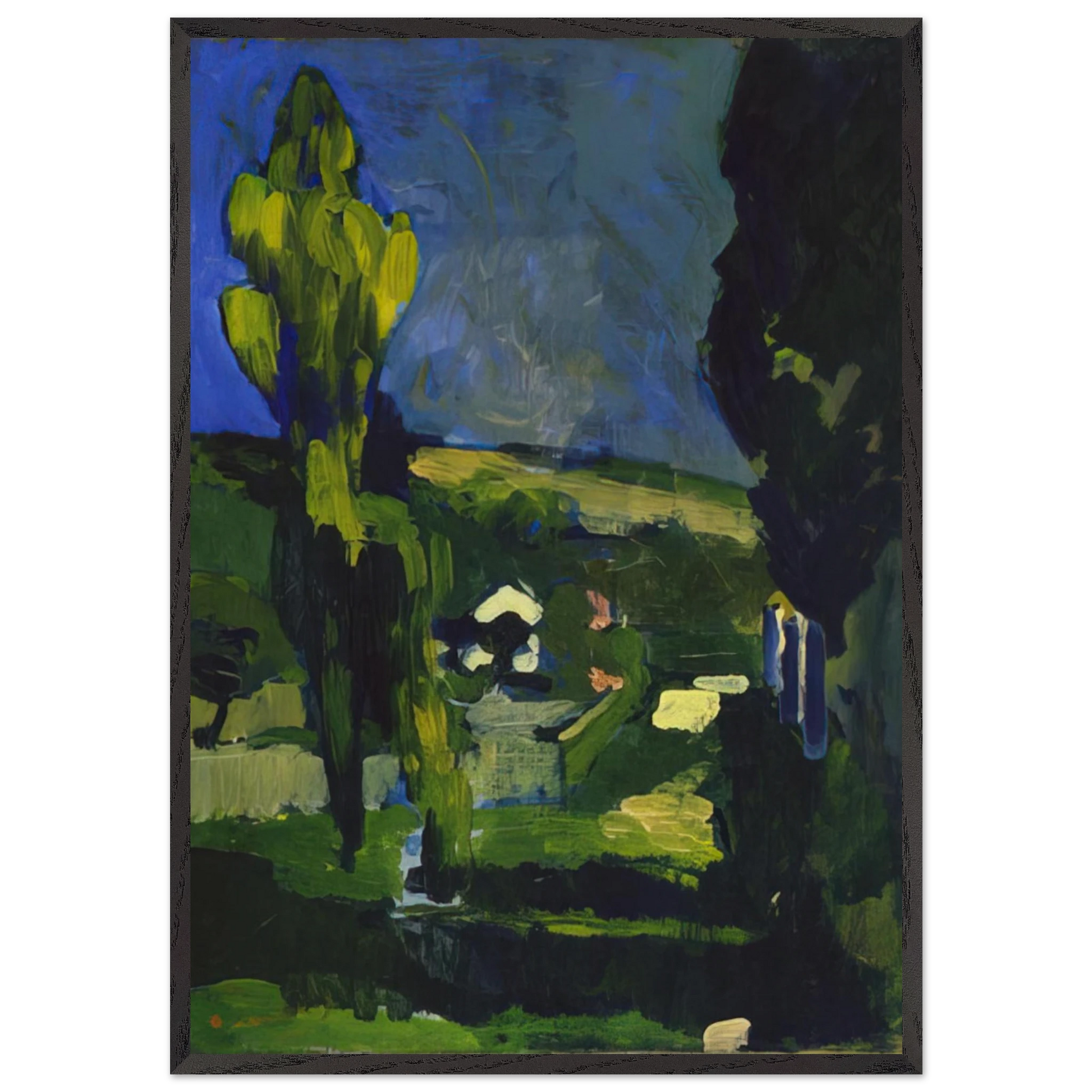 POPLARS 1900 - Andre Derain Framed Art Print – Black Wooden Frame - Default Title - -Framed Art Print