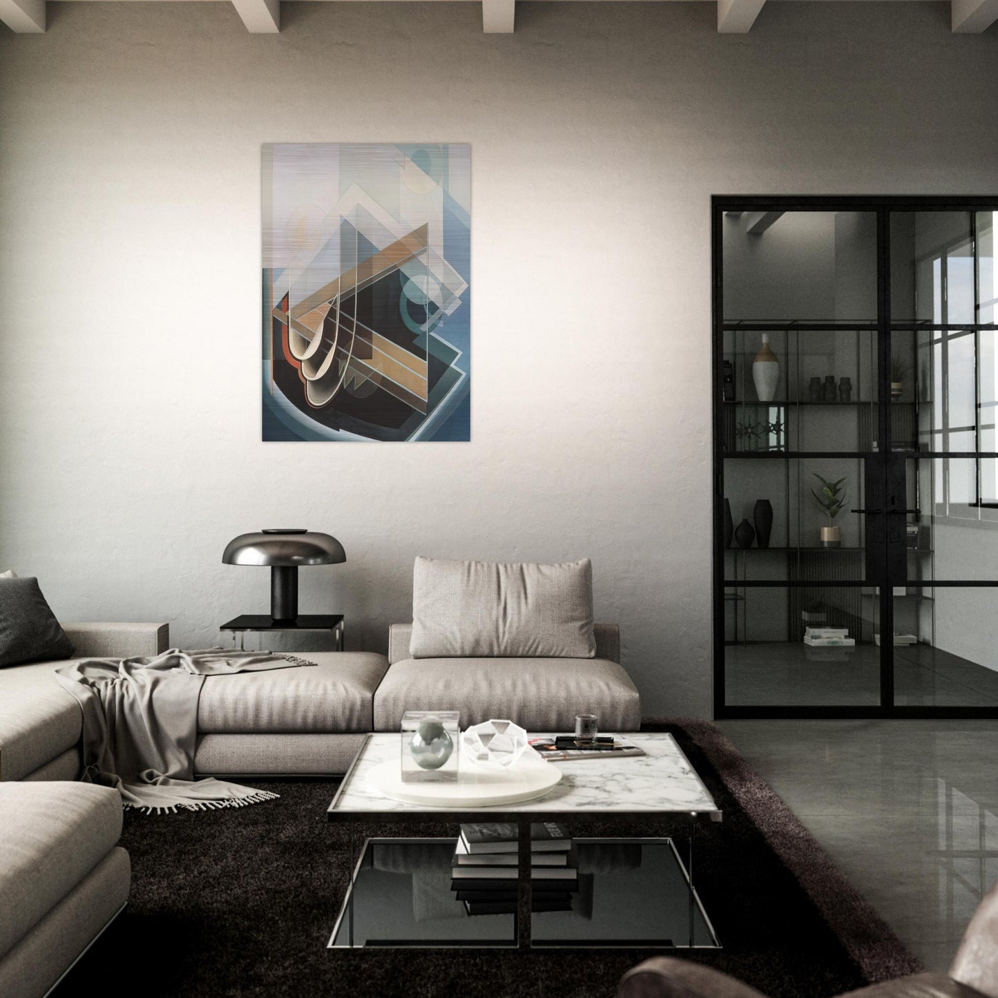 Abstract No. 7 - 1939 - Lawren Harris Brushed Aluminum Print - 70x100 cm / 28x40 inches | Lawren Harris Aluminum Print | Lawren Harris Prints