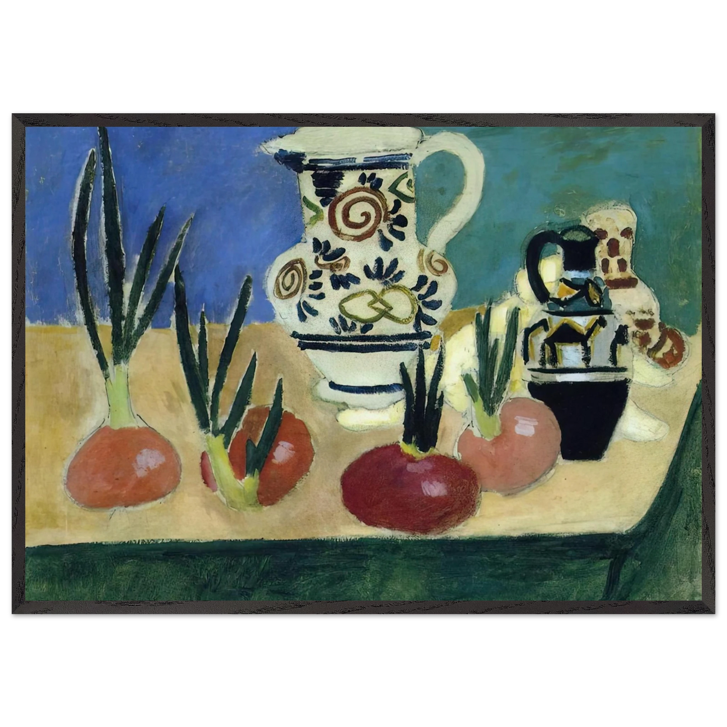 THE RED ONIONS 1906 - Henri Matisse Framed Art Print – Black Wooden Frame - Default Title - -Framed Art Print