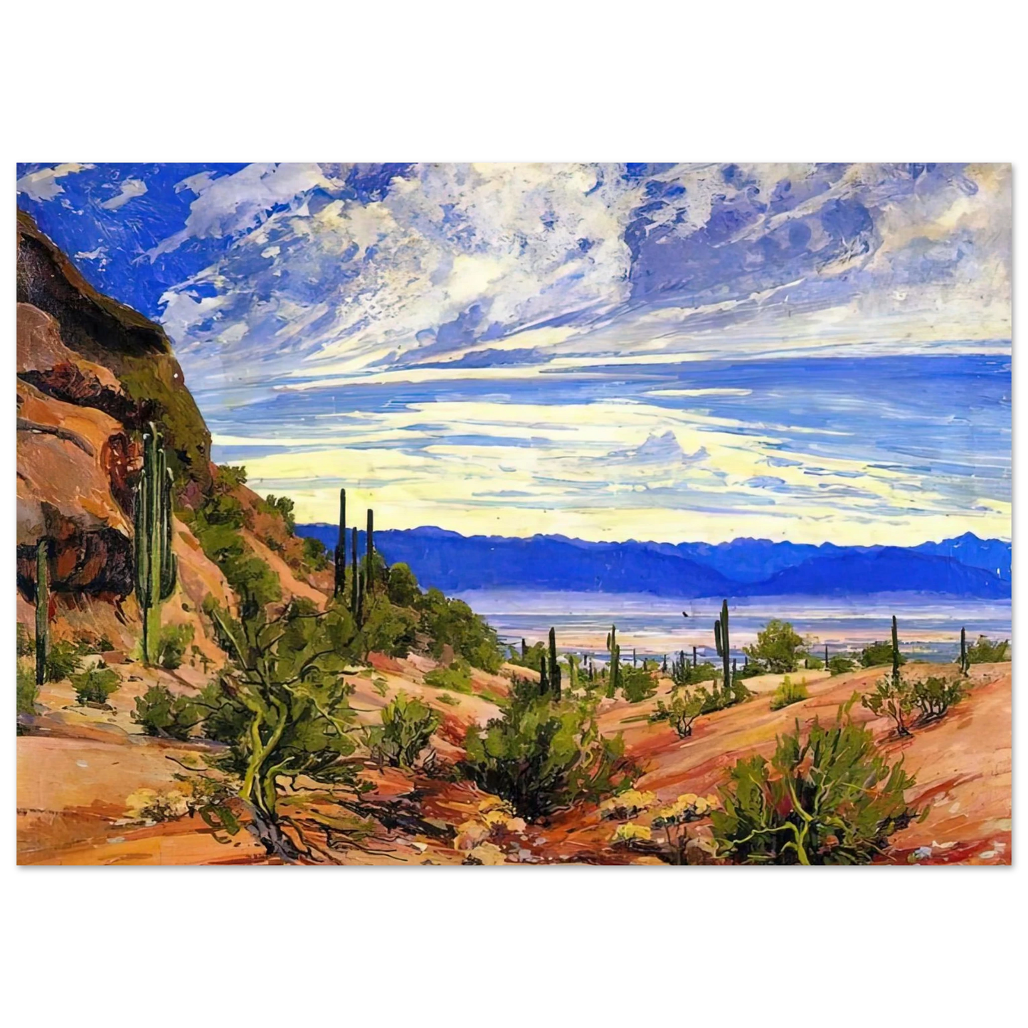 Maynard Dixon - WASHOE WICKIUP 1919 Wall art - 40x50 cm / 16x20 Inches - Premium Wooden Framed Poster With Fine Art Paper - Black frame