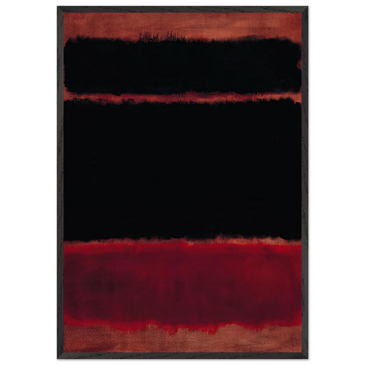 Black in Deep Red - 1957 - Mark Rothko Framed Art Print – Black Wooden Frame - Default Title - -Framed Art Print