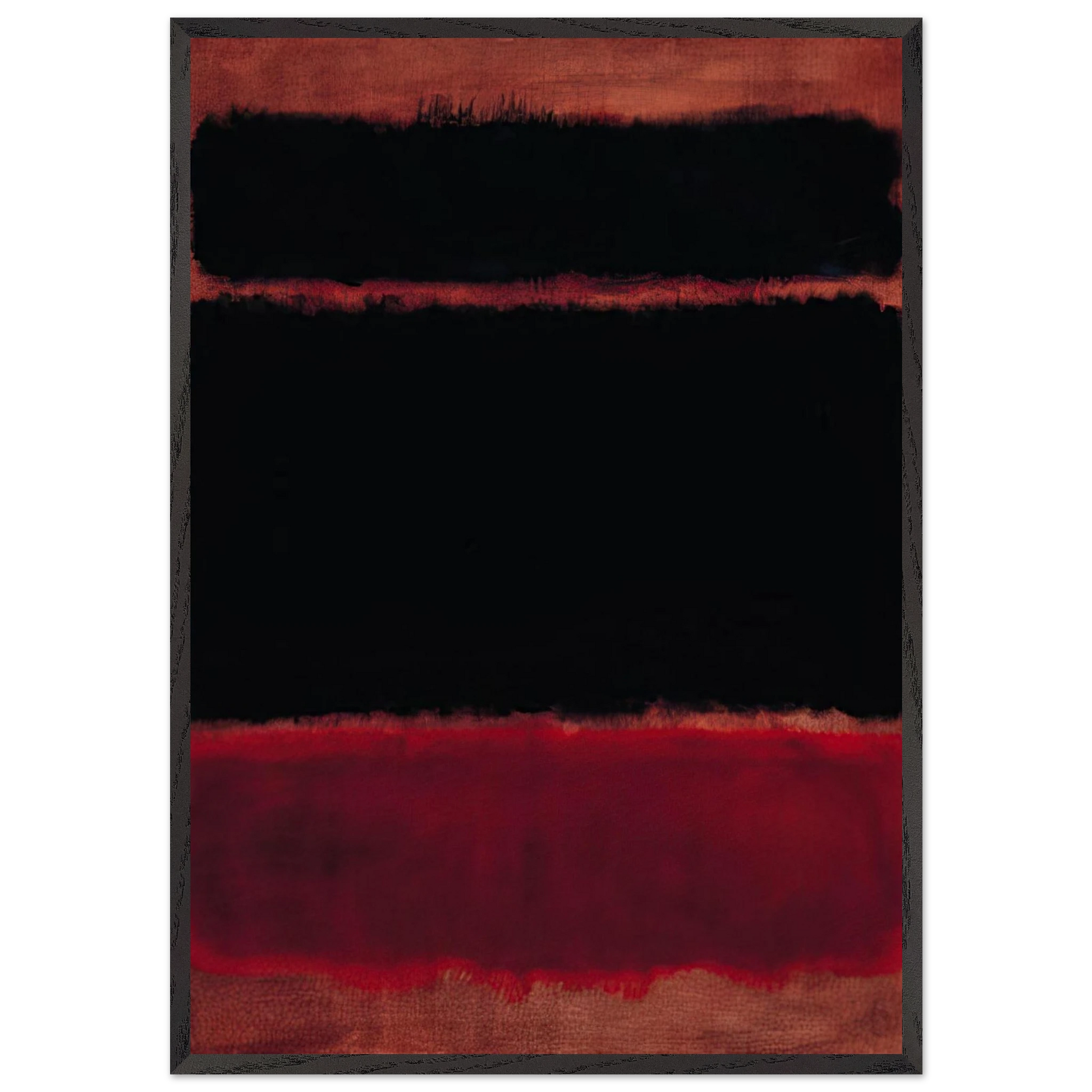 Black in Deep Red - 1957 - Mark Rothko Framed Art Print – Black Wooden Frame - Default Title - -Framed Art Print