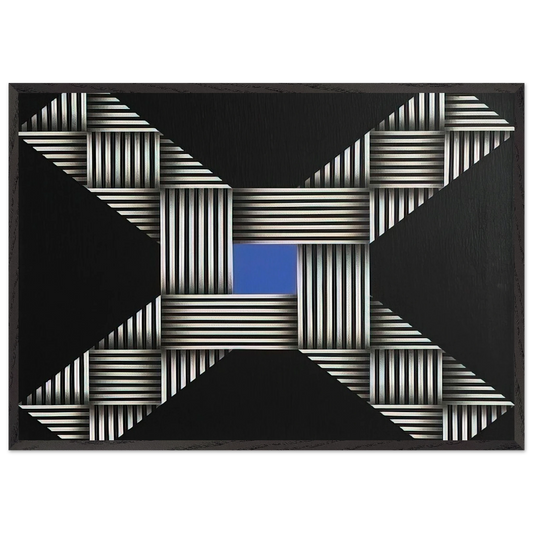 OVNI - 1967 - Omar Rayo Framed Art Print – Black Wooden Frame - Default Title - -Framed Art Print