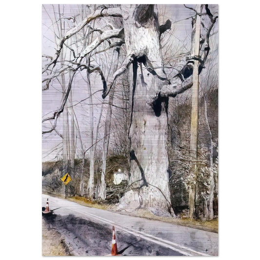 WALKING STICK - Andrew Wyeth Brushed Aluminum Print - 70x100 cm / 28x40 inches | Andrew Wyeth Aluminum Print | Andrew Wyeth Prints