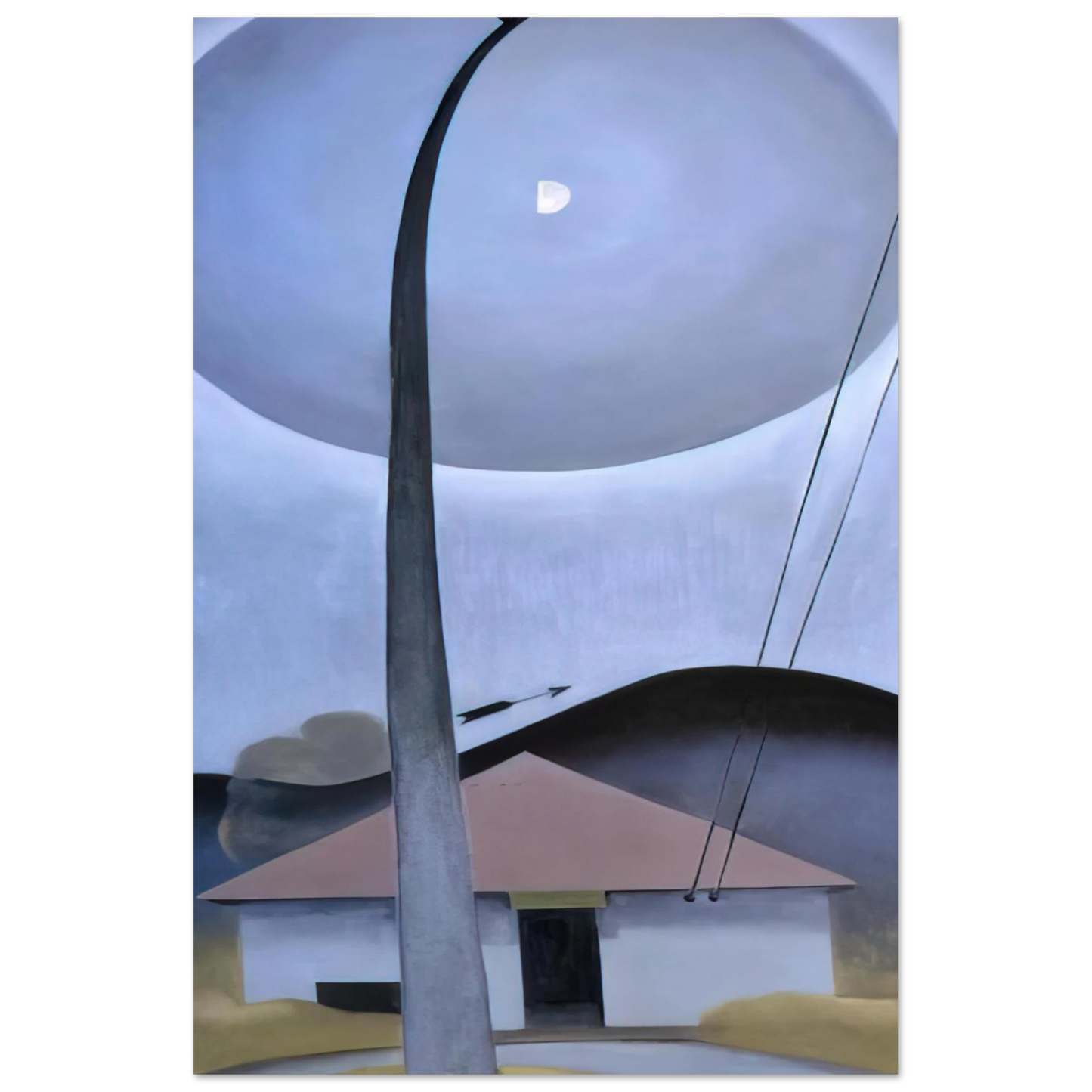 Georgia O'Keeffe - Little House with Flagpole Fine Art Poster - 40x60 cm / 16x24 inches