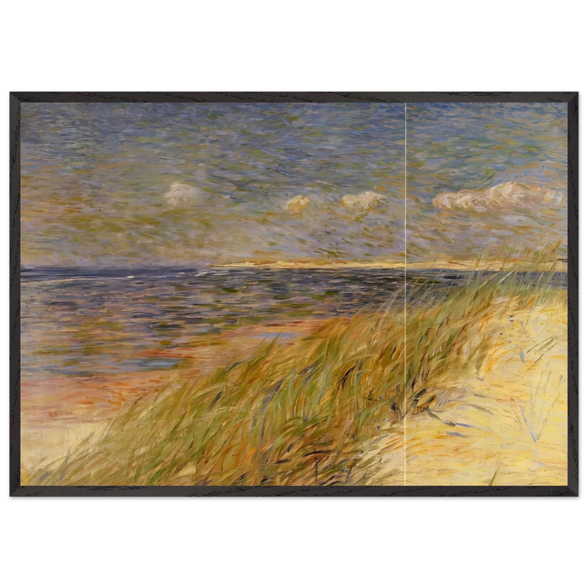 THE DUNES ZWIN KNOKKE 1887 - Theo van Rysselberghe Framed Art Print – Black Wooden Frame - Default Title - -Framed Art Print