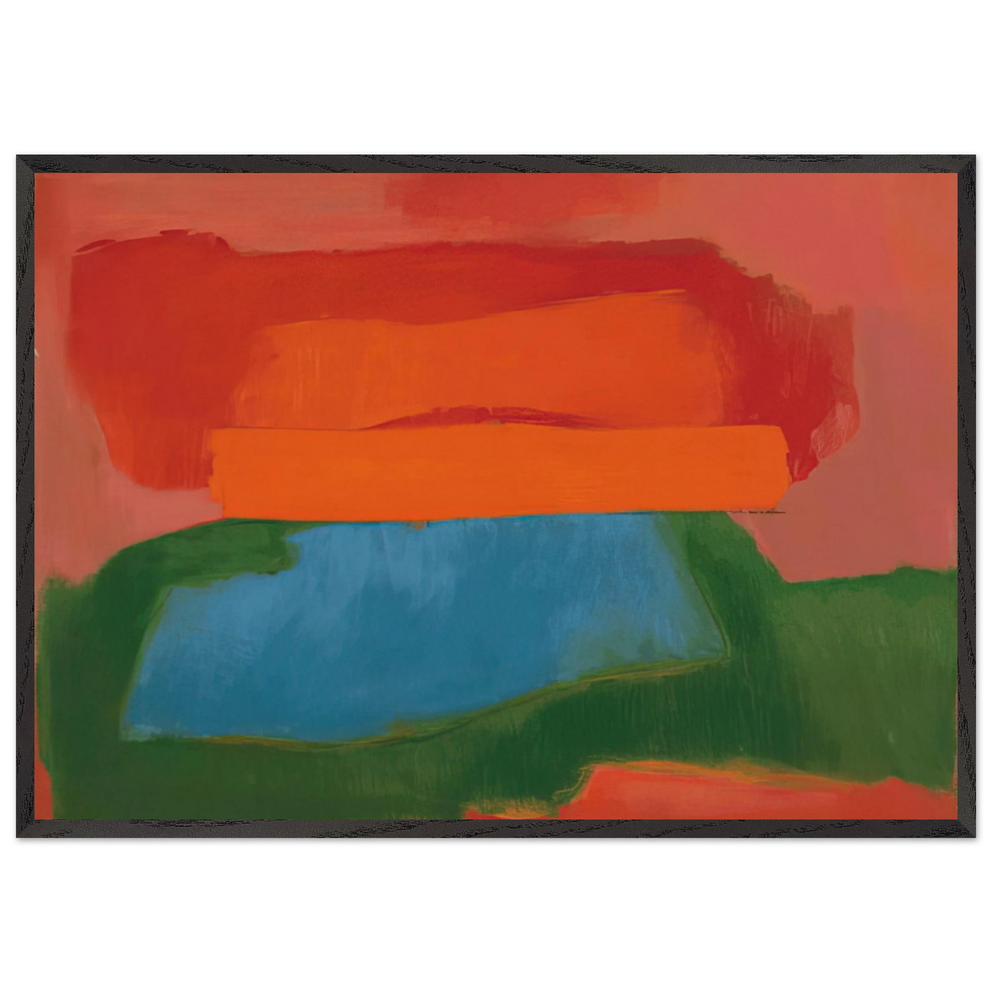 NUMBER 2 1967 - Esteban Vicente Framed Art Print – Black Wooden Frame - Default Title - -Framed Art Print