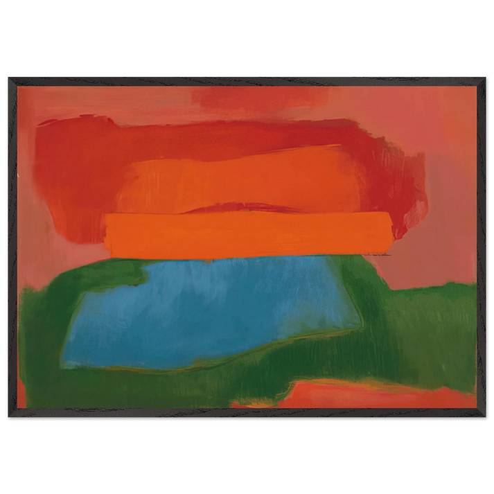 NUMBER 2 1967 - Esteban Vicente 70x100 cm / 28x40 inches Framed Art Print – Black Wooden Frame