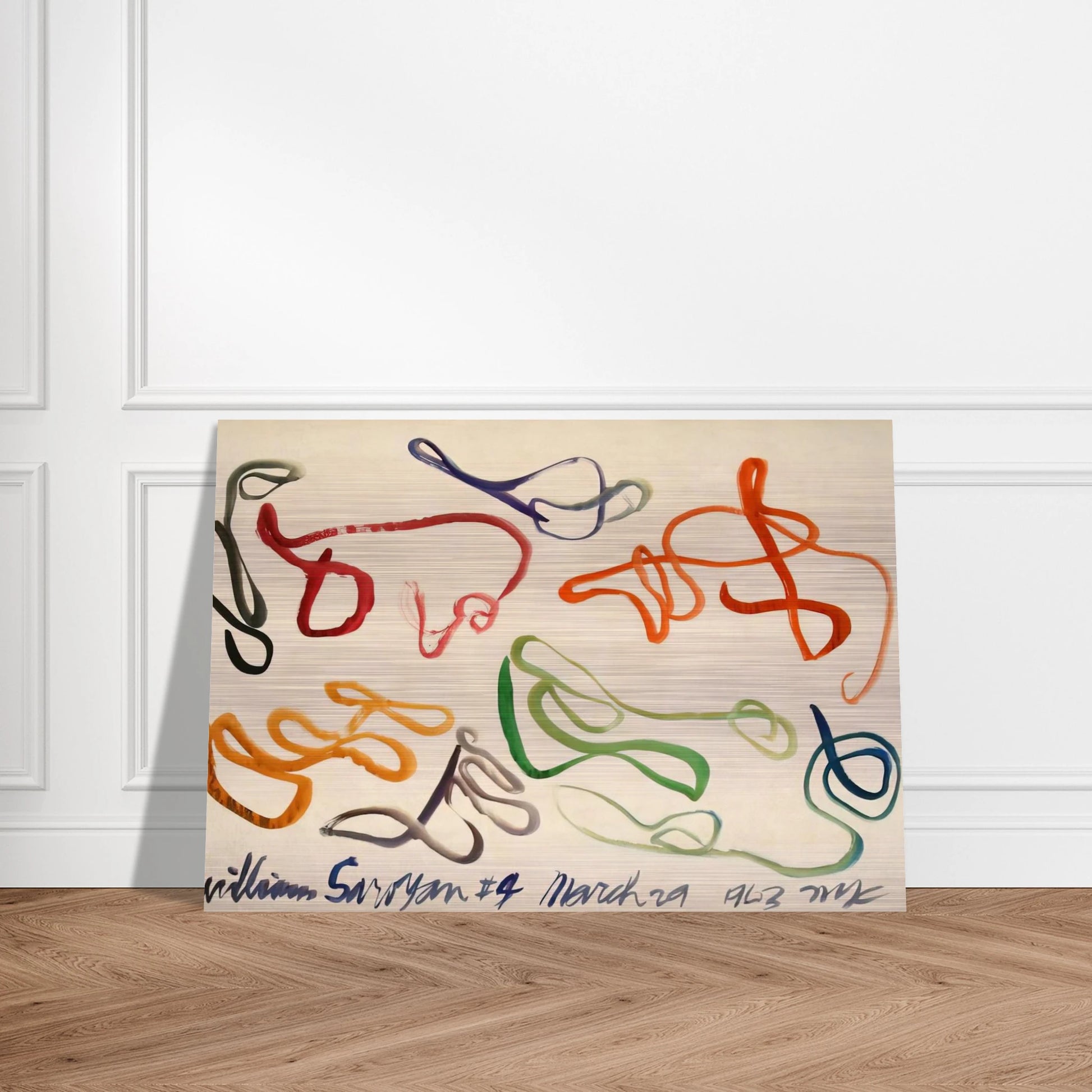 # 9 - 1963 - William Saroyan Brushed Aluminum Print - 70x100 cm / 28x40 inches | William Saroyan Aluminum Print | William Saroyan Prints