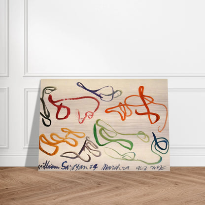 # 9 - 1963 - William Saroyan Brushed Aluminum Print - 70x100 cm / 28x40 inches | William Saroyan Aluminum Print | William Saroyan Prints