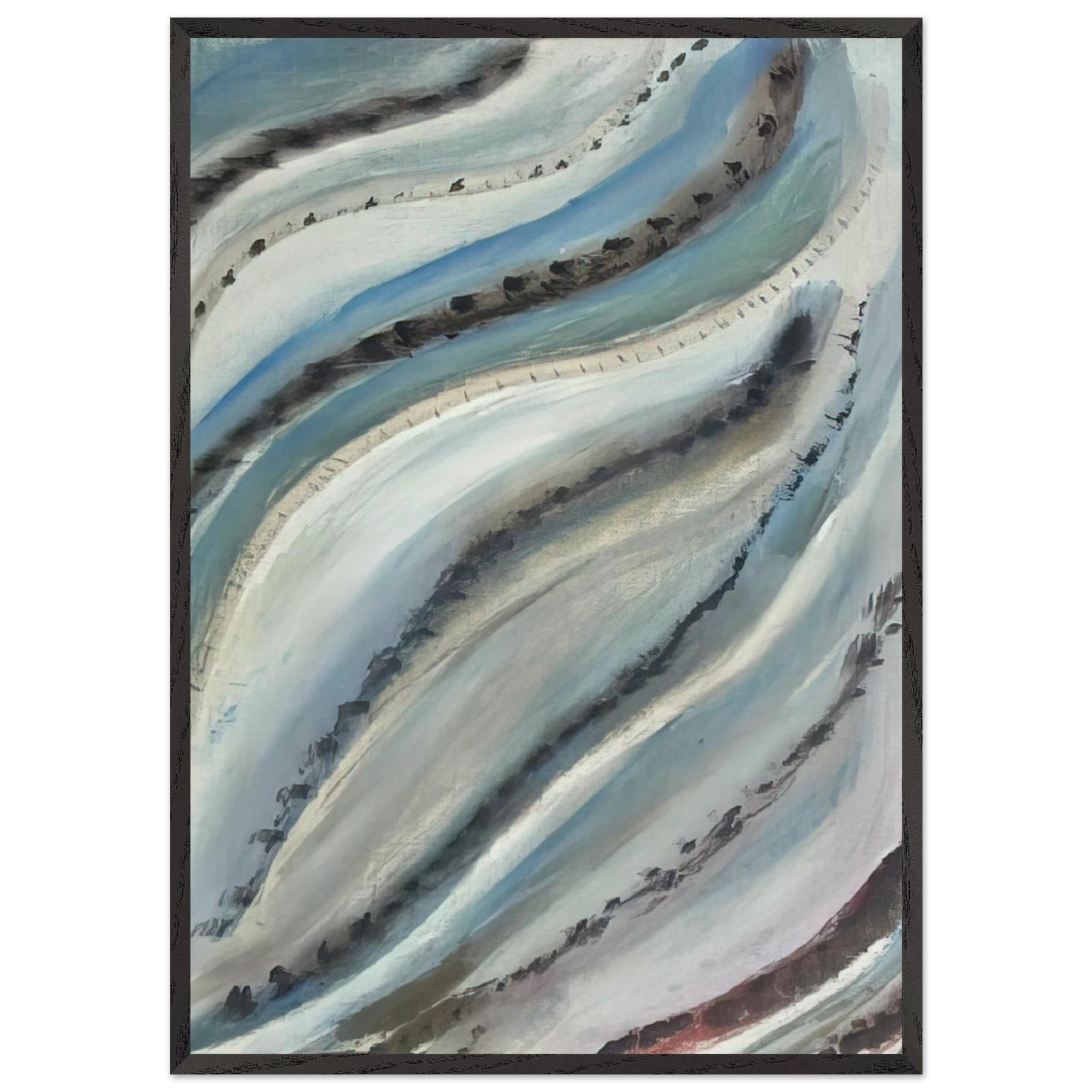 Untitled MP 1577 - 1977 - Henri Michaux Framed Art Print – Black Wooden Frame - Default Title - -Framed Art Print