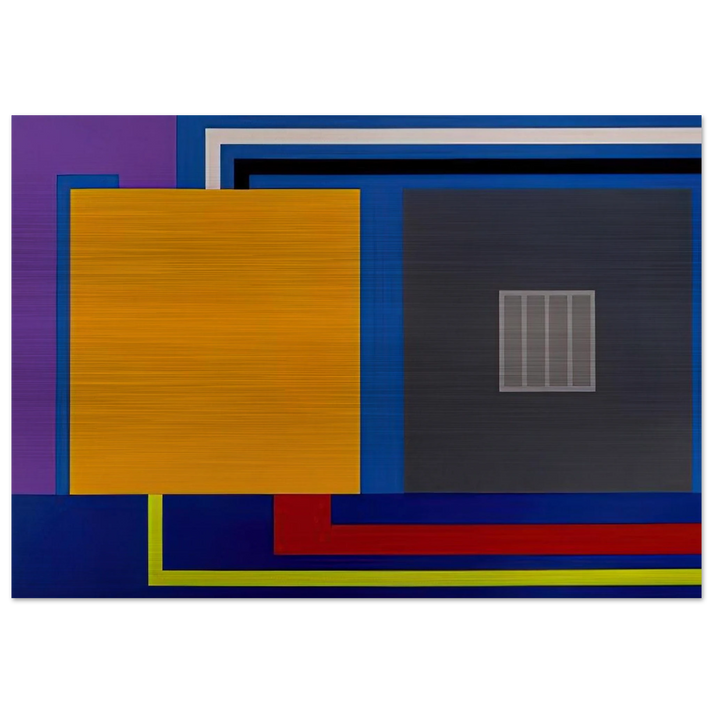 A Perfect World - 1993 - Peter Halley Brushed Aluminum Print - 70x100 cm / 28x40 inches | Peter Halley Aluminum Print | Peter Halley Prints