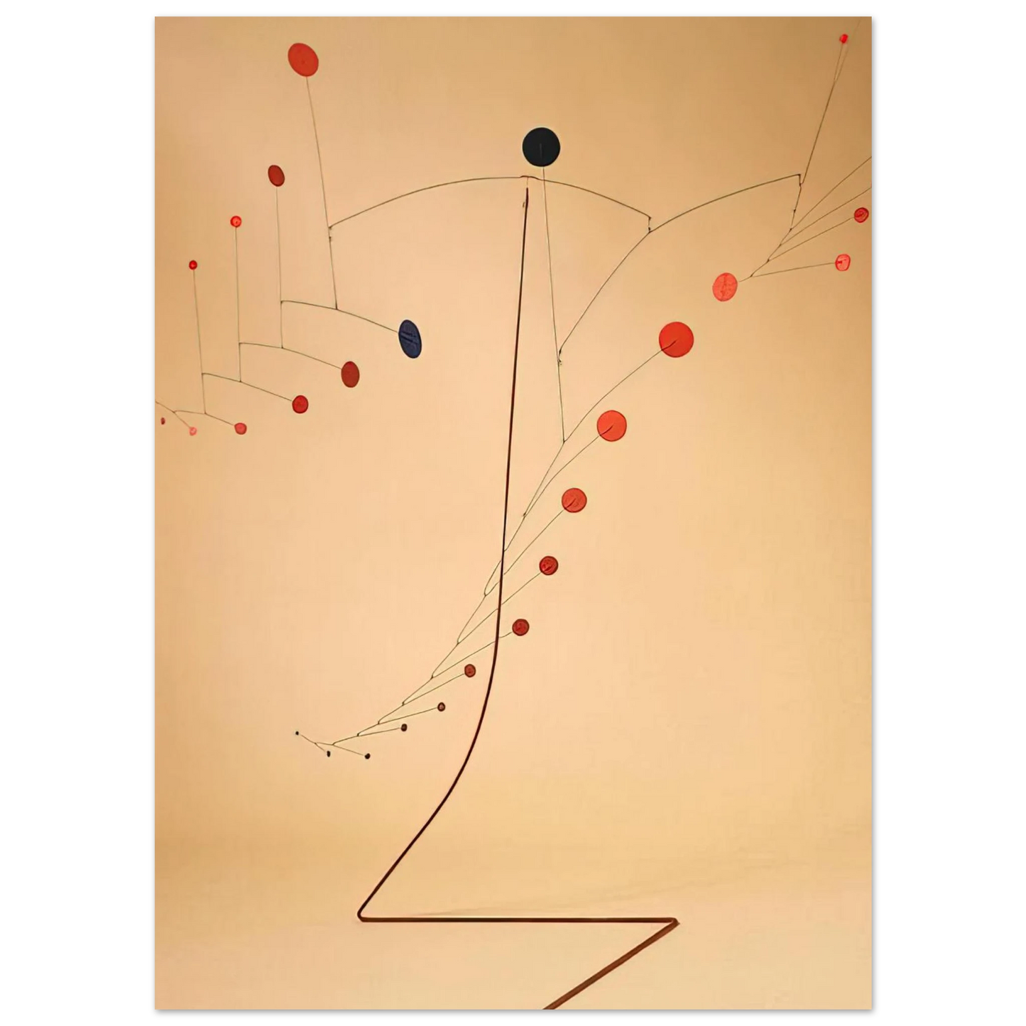 Alexander Calder - RED CASCADE 1954 Fine Art Poster - 75x100 cm / 30x40 inches