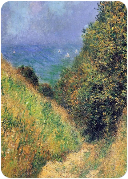 Path at Pourville 02 By claude monet Pack of 10 Post Cards | claude monet Post Cards | A6 (10.5 x 14.8 cm) - 4.1 x 5.8 inches