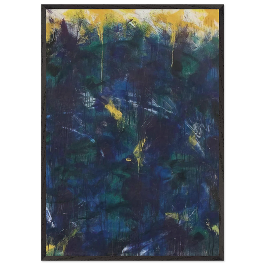 Green Frost - 1957 - Norman Bluhm Framed Art Print – Black Wooden Frame - Default Title - -Framed Art Print