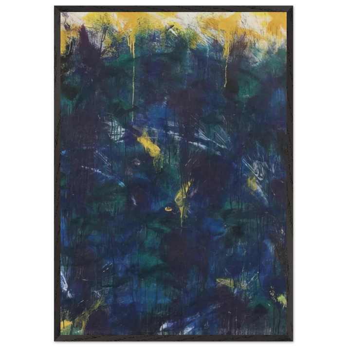Green Frost - 1957 - Norman Bluhm 70x100 cm / 28x40 inches Framed Art Print – Black Wooden Frame