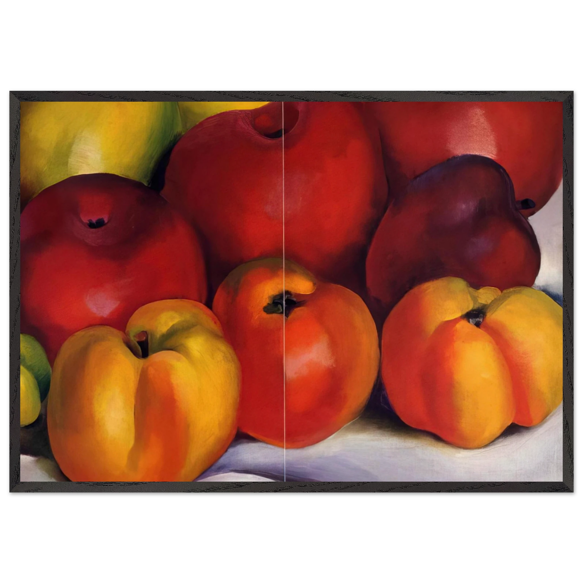 Apple Family - Georgia OKeeffe 70x100 cm / 28x40 inches Framed Art Print – Black Wooden Frame