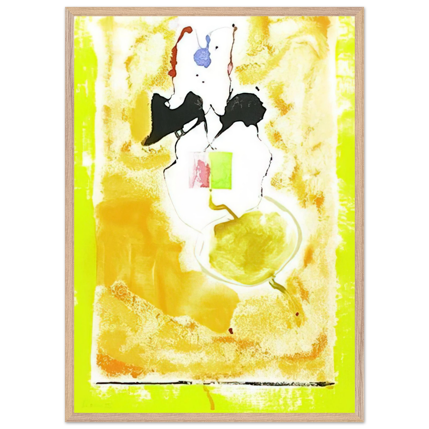 Helen Frankenthaler - Solar Imp - 2001 Wall art - 60x80 cm / 24x32 inches - Premium Wooden Framed Poster With Fine Art Paper - Black frame