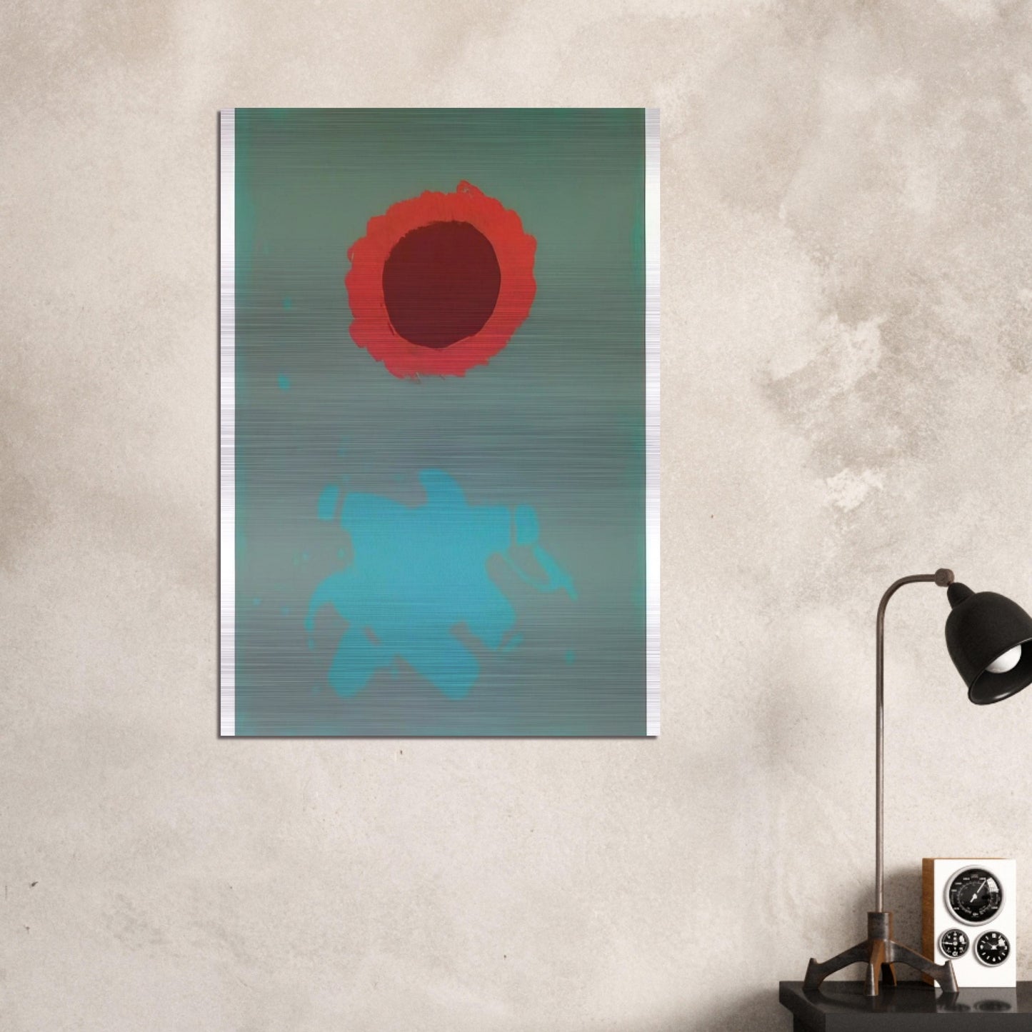 Chrome Green - 1972 - Adolph Gottlieb Brushed Aluminum Print - 70x100 cm / 28x40 inches | Adolph Gottlieb Aluminum Print | Adolph Gottlieb Prints