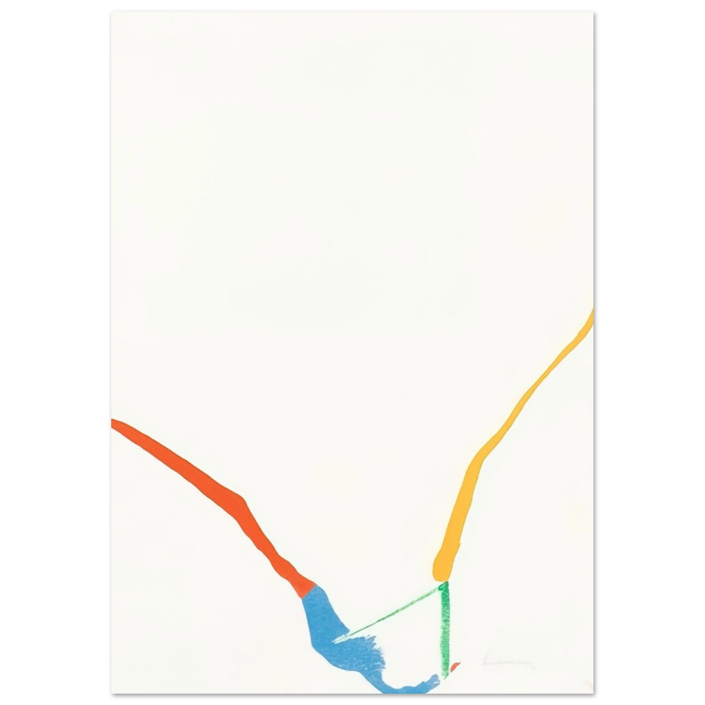 Helen Frankenthaler - What Red Lines Can Do - 1970 Wall art - 28x43  cm / XL (11x17 inches) - Fine Art Poster - -