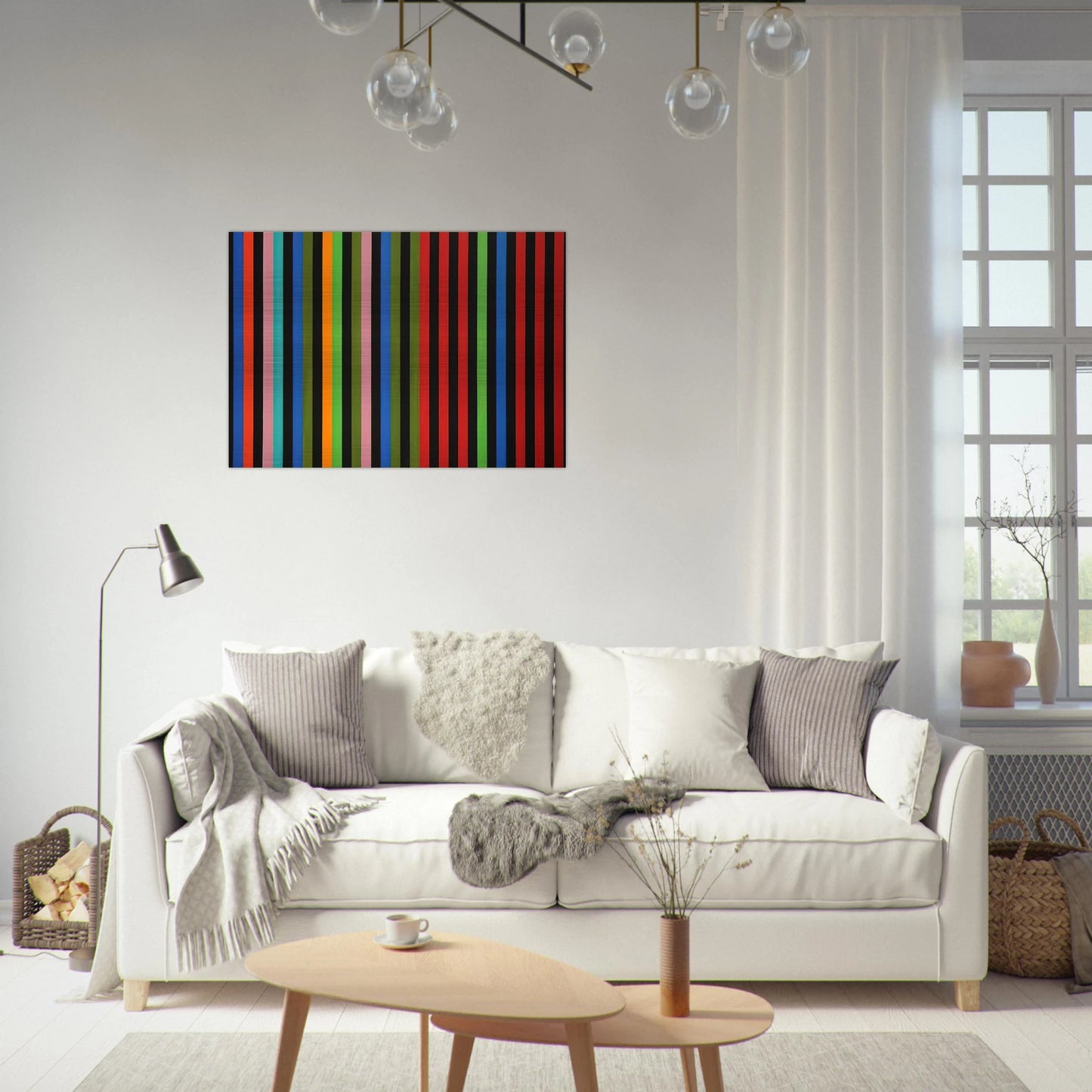 Firebox - 1964 - Gene Davis Brushed Aluminum Print - 70x100 cm / 28x40 inches | Gene Davis Aluminum Print | Gene Davis Prints