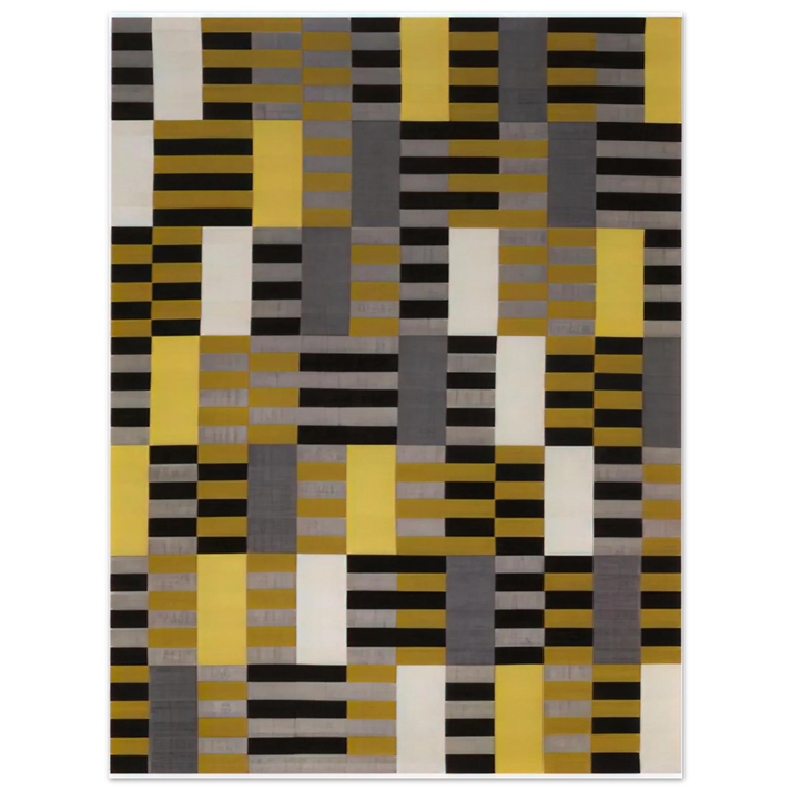 Anni Albers - BLACK WHITE YELLOW 1926  75x100 cm / 30x40inches Fine Art Poster