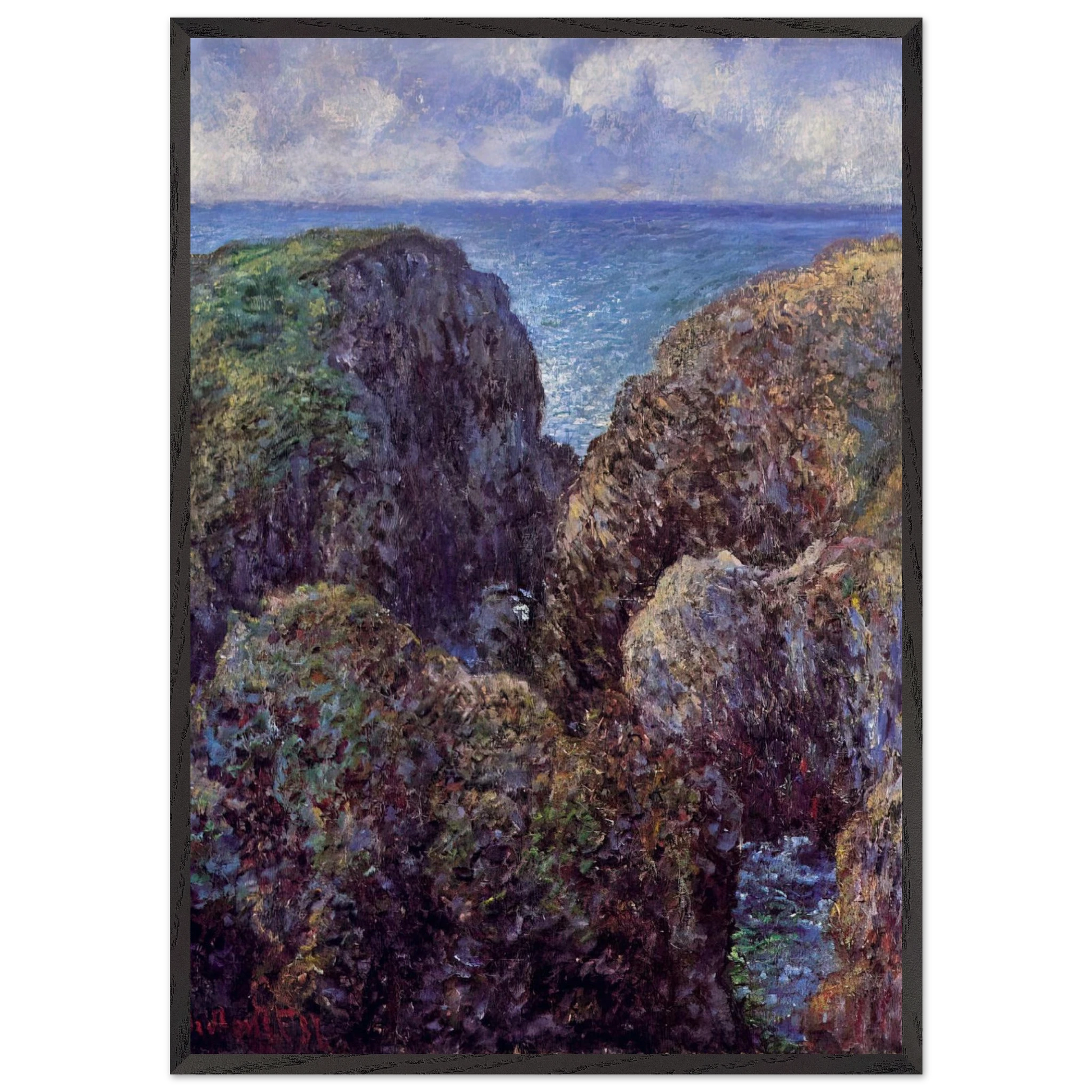 Group of Rocks at Port-Goulphar - claude monet Framed Art Print – Black Wooden Frame - Default Title - -Framed Art Print