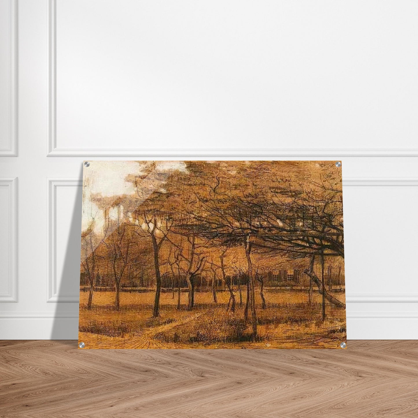 Landscape with Trees - Vincent van Gogh Acrylic Print - 70x100 cm / 28x40″ inches